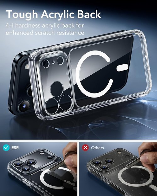 ESR iPhone 17 Pro Max Case - Shockproof Military-Grade Protection | MagSafe Compatible & Clear Design