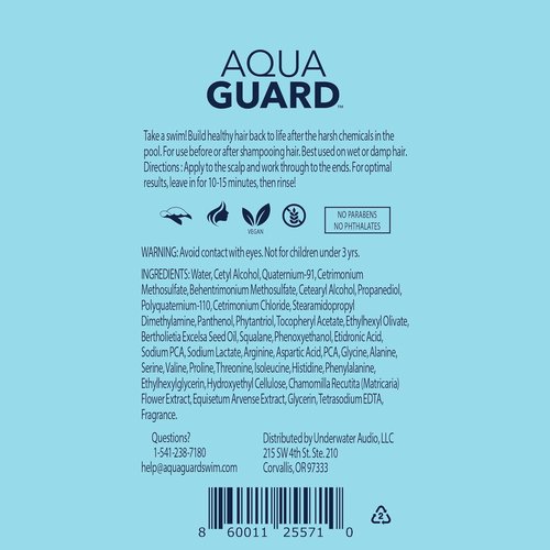 AQUA GUARD SwimPlex Hair Mask - Reverses Damage from Chemicals & Minerals | Paraben-Free | 3.3 oz
