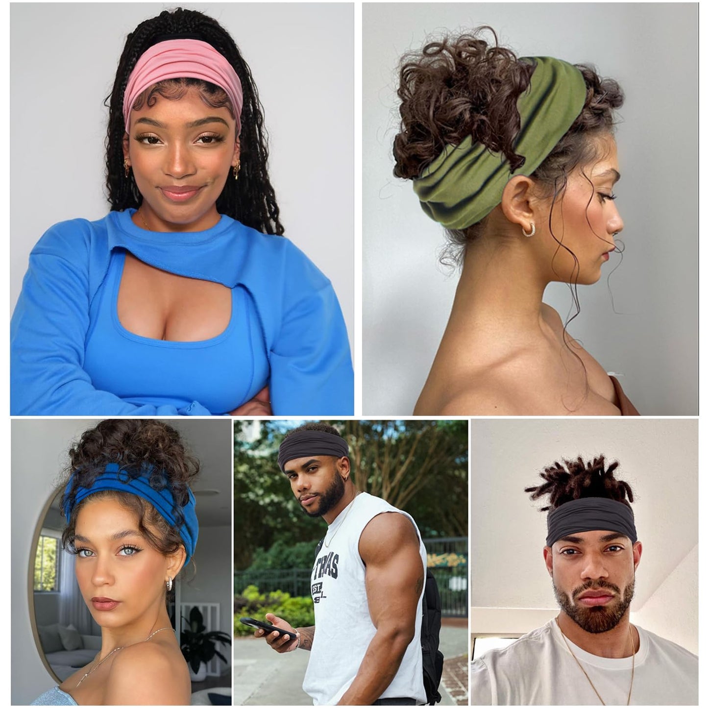 Leeven 6 Packs Sleep Cap Designed for Men with Natural Curly Wave Hair Dreadlock Cap Long Hair Dreads Head Wrap Sleeping Cap Hair Accessories Sleep Bonnet for Men for Woman