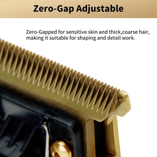 BaBylissPRO FX707Z Replacement Blades - Fine-Tooth T-Blade for Zero-Gapped Trimming | Gold, 2 Pack