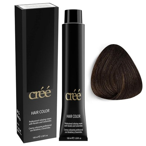 Cree Professional 4 Brown Permanent Hair Color - Long Lasting Gray Coverage - 100ml | 3.4 fl. oz.