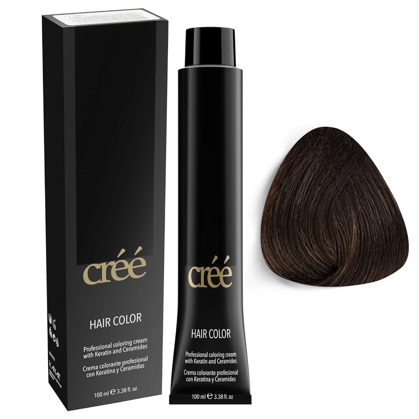 Cree Professional Brown Permanent Hair Color - Long-Lasting Gray Coverage | 100ml (3.4 fl. oz.)