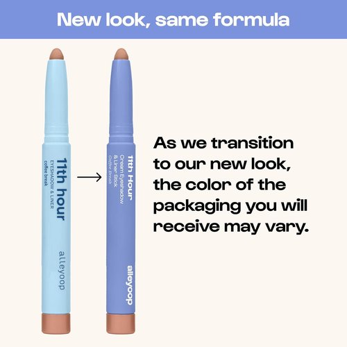 ALLEYOOP 11th Hour Waterproof Cream Eyeshadow Stick - Long-Lasting Smudge-Proof Pencil in Smoky Amethyst Shimmer