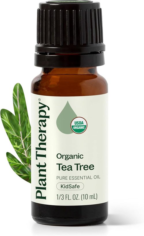 Plant Therapy Organic Tea Tree Oil - 100% Pure, USDA Certified Organic, Therapeutic Grade 10 mL