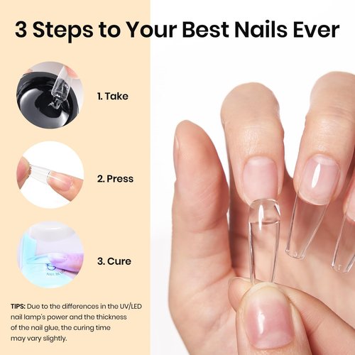 Beetles Solid Nail Glue Gel for False Tips, 15g Strong Adhesion for Clear Press on Acrylic Tips, Hard Gel 3D Sculpting for Spring Nail Art UV Light Cured