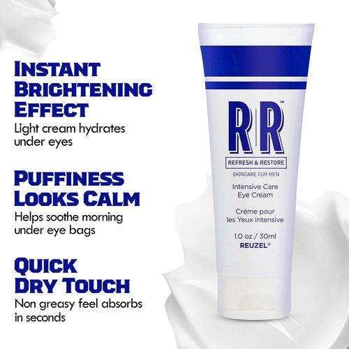 Reuzel Intensive Eye Care Cream - Brightens Eyes & Reduces Dark Circles | Lightweight, Hydrating, 1 oz