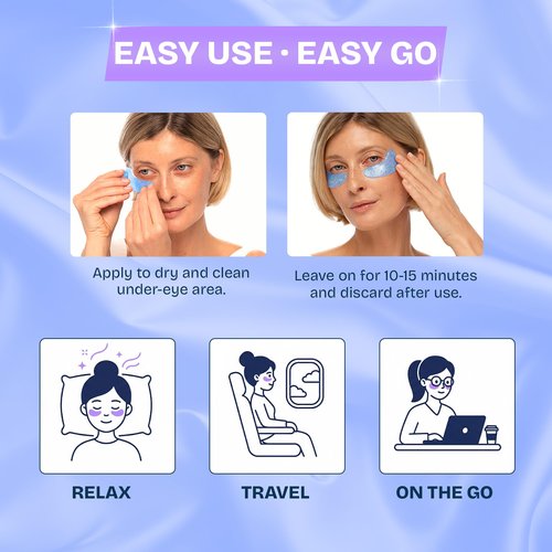 MAREE Under Eye Patches for Puffy Eyes and Dark Circles – Under Eye Mask with Collagen & Hyaluronic Acid – Undereye Mask Patches for Women – Parches para Ojeras Puffiness & Under Eye Bags | 12 Pair