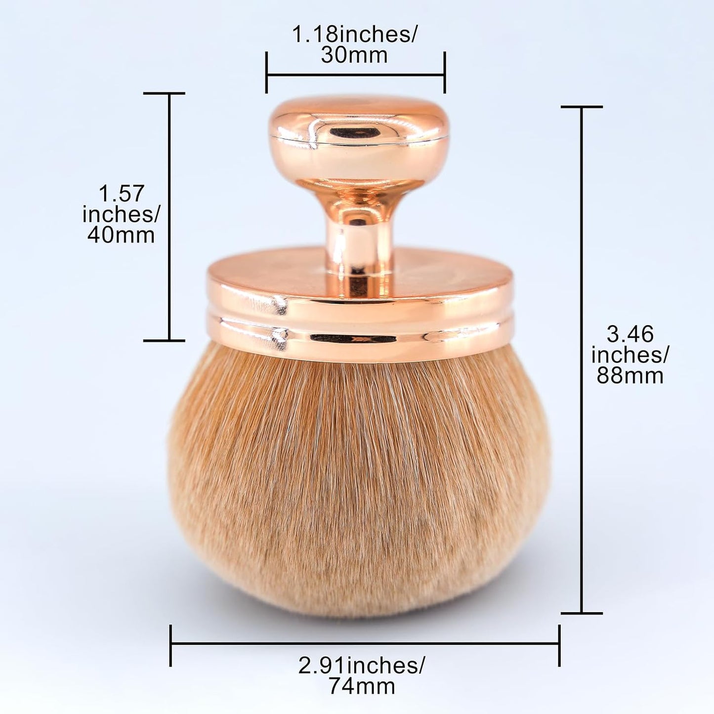 Skiennix Extra Large Body Makeup Brush - 74mm Wide-Headed Kabuki for Self Tanner & Bronzers | Includes Drawstring Bag