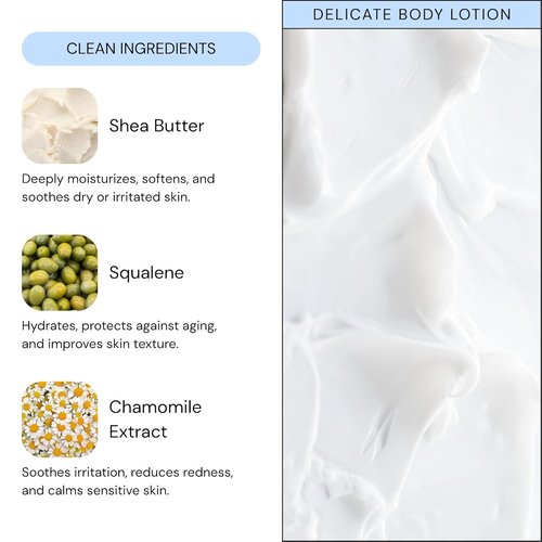 LAV KIDS Delicate Body Lotion - Naturally Gentle Moisturizer with Chamomile & Shea Butter | 200ml