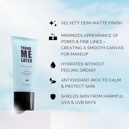 Elizabeth Mott Blurring Face Primer SPF 30 - Lightweight, Hydrating Formula for Smooth Skin - 30g
