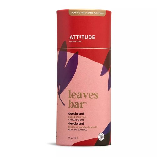 ATTITUDE Natural Deodorant - Aluminum-Free Odor Control with Nourishing Castor & Jojoba Oils | Sandalwood, 3 Oz