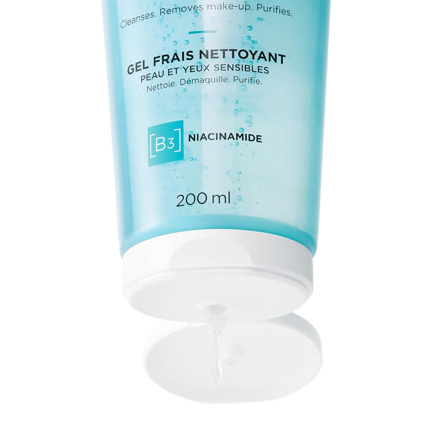 VICHY Pureté Thermale Cleansing Gel - Gentle Makeup Remover With Glycerin & Niacinamide, 6.7 Fl Oz