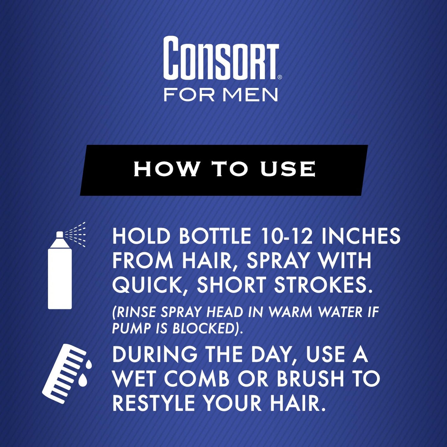 Consort Extra Hold Non-Aerosol Hair Spray for Men - Unscented, Fast-Drying, 8 oz