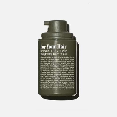 Nécessaire Rosemary Leave-In Mask - Strengthening Keratin Hair Treatment for All Hair Types | 60 ml / 2 oz