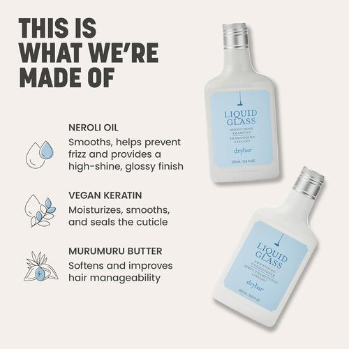 Drybar Liquid Glass Smoothing Conditioner - Reduces Frizz & Adds Shine | Lightweight, Vegan Formula for All Hair Types