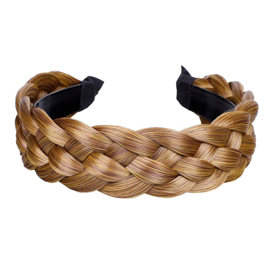 vowyore Braided Hair Hoop Synthetic 5 Strands Plaited Headband