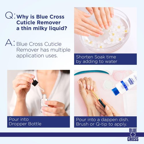 Blue Cross Cuticle Remover & Softener – Hydrating Treatment for Dry Cuticles, 6oz