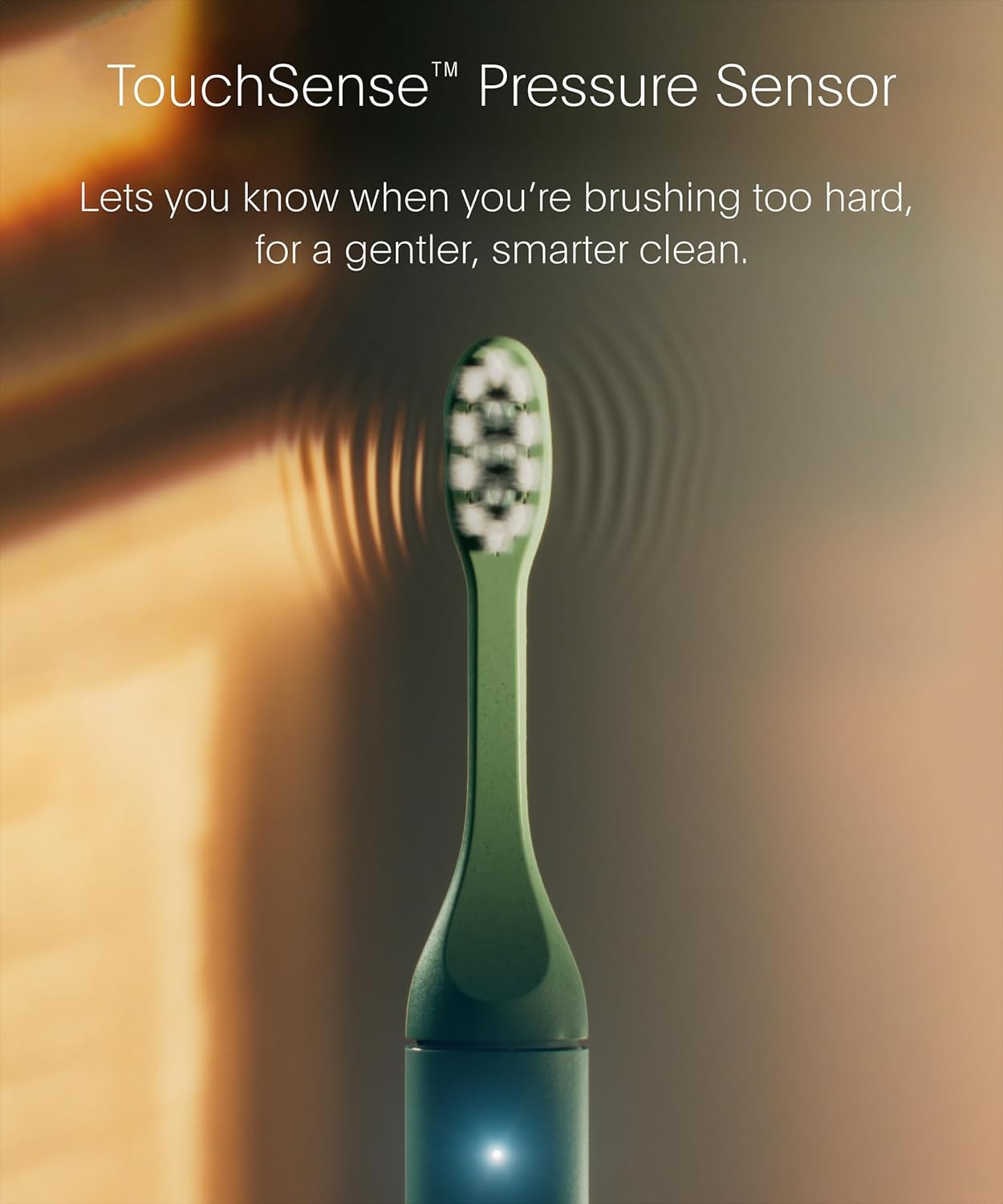 SURI 2.0 Sonic Electric Toothbrush - Pressure Sensor & UV-Cleaning Case | 1 Month+ Battery | Green