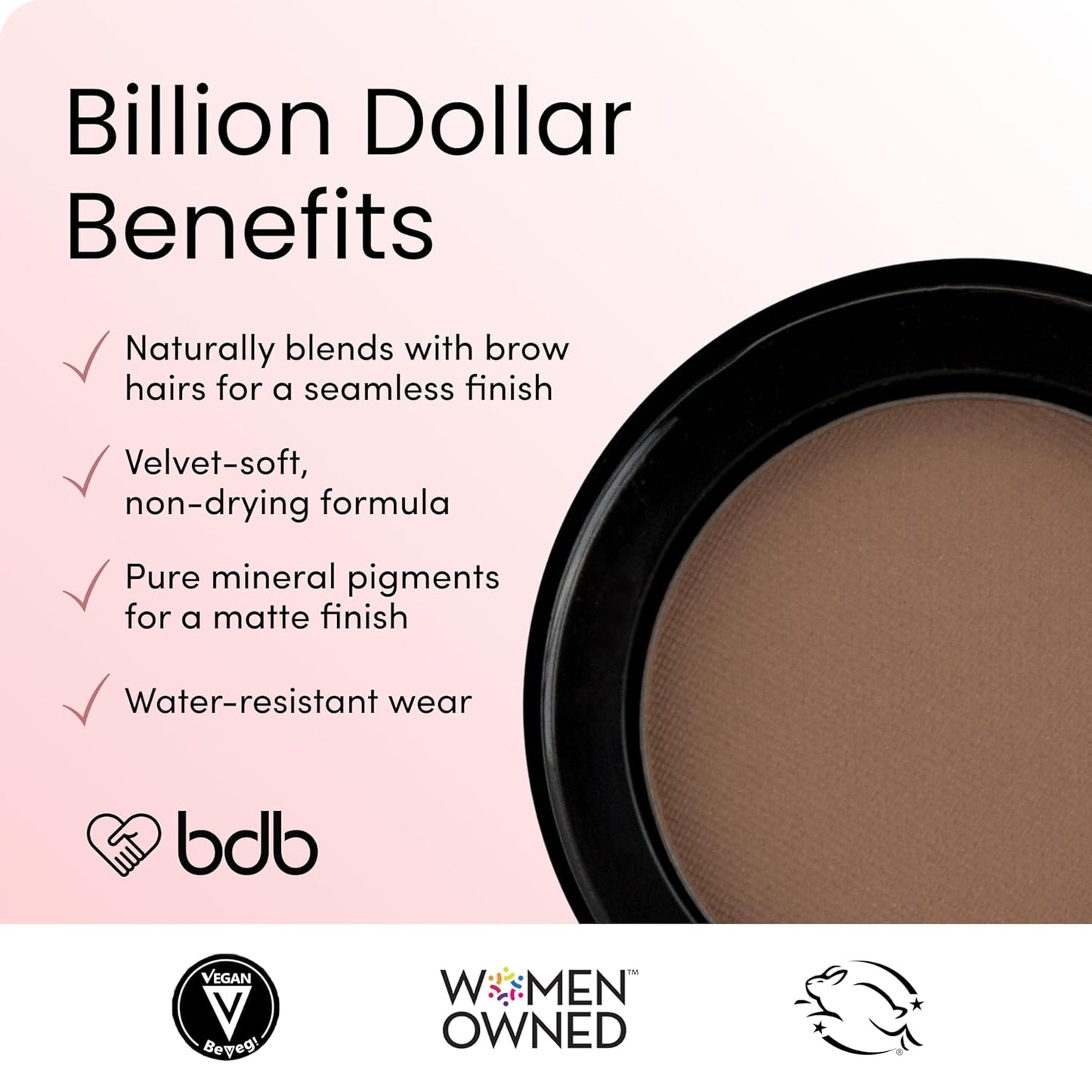 Billion Dollar Brows Eyebrow Powder - Blonde | Buildable Coverage for Fuller, Fluffier Brows, Velvet-Smooth Formula
