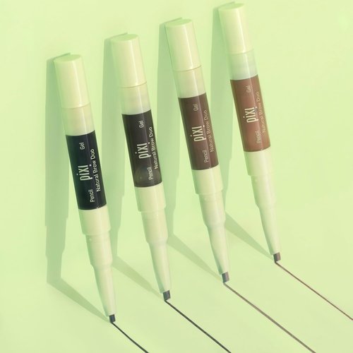 Pixi Natural Brow Duo - Deep Brunette Waterproof Brow Pencil & Tinted Gel for All-Day Hold | 0.2 oz