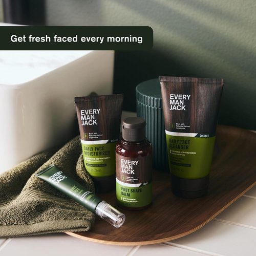 Every Man Jack Hydrating Face Wash for Men - Revitalizing Formula with Hyaluronic Acid & Niacinamide | 5 fl oz (2 Pack)
