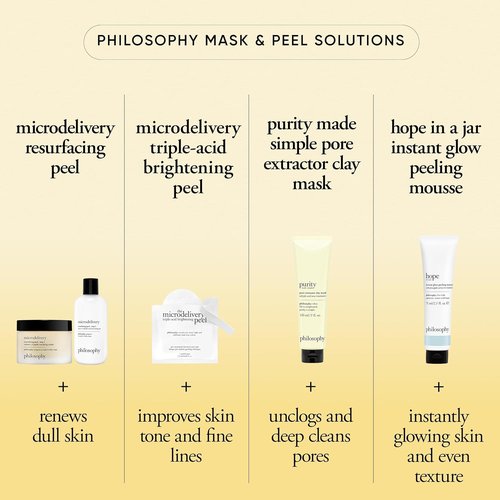 Philosophy Purity Made Simple Pore Extractor Clay Face Mask - Purifying White Kaolin Clay & Salicylic Acid | Reduces Pore Appearance