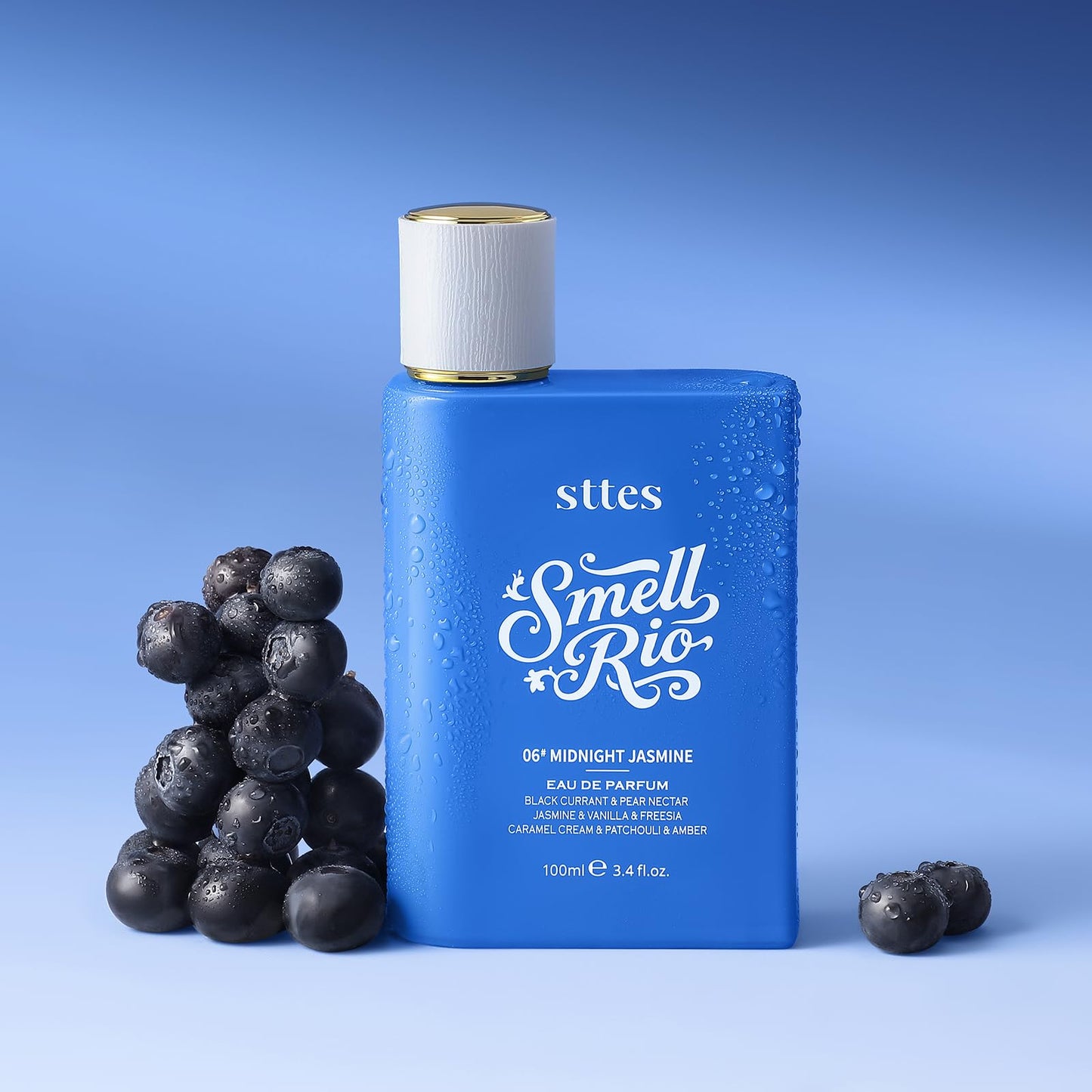 Sttes Smell Rio Perfume 06# (Midnight Jasmine) – Perfume for Women – Long-Lasting Hair Black Currant, Jasmine & Vanilla Notes – Elegant Scentual Fragrance Eau de Parfum 100ml (3.4 fl oz)