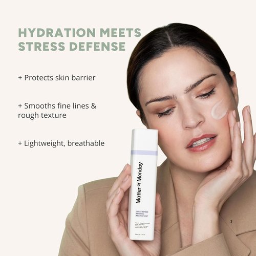 Matter of Monday Face Moisturizer - Hydrating Anti-Stress Renewal | Lightweight Formula for All Skin Types, 1.7 oz