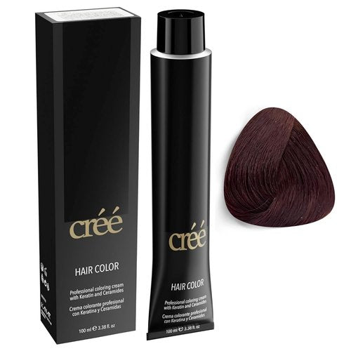 Cree Professional Amber Mahogany Permanent Hair Color - Long-Lasting Gray Coverage | 100ml (3.4 fl. oz.)