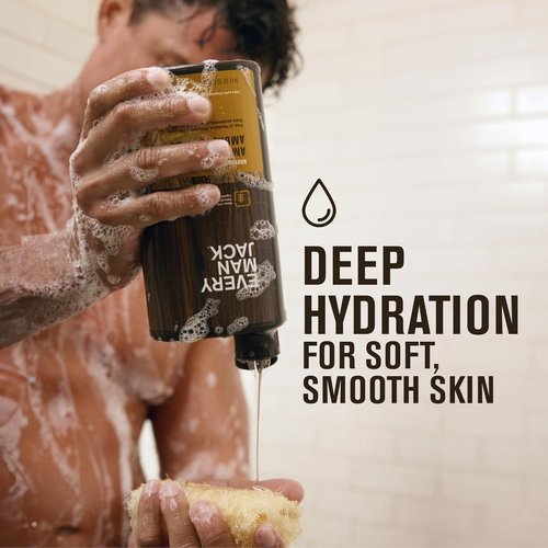 Every Man Jack Amber & Sandalwood Hydrating Body Wash - Nourish & Cleanse All Skin Types - 24oz (Pack of 2)