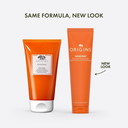 Origins GinZing Gentle Exfoliating Cleanser - Refines Pores & Brightens Skin | Caffeine, Ginseng & Jojoba Beads, 5 Fl Oz