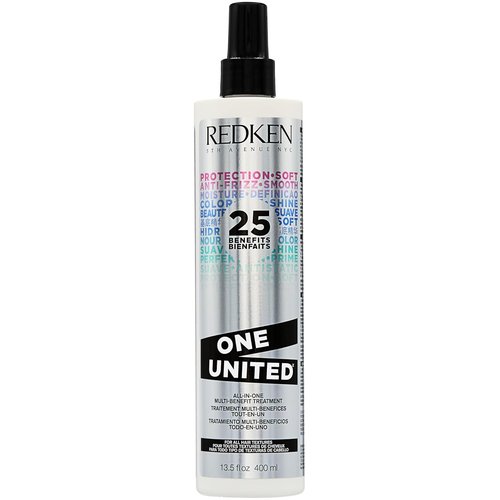 Redken One United Leave-In Conditioner - Multi-Benefit Treatment for All Hair Types, Heat Protectant & Detangler, Paraben-Free