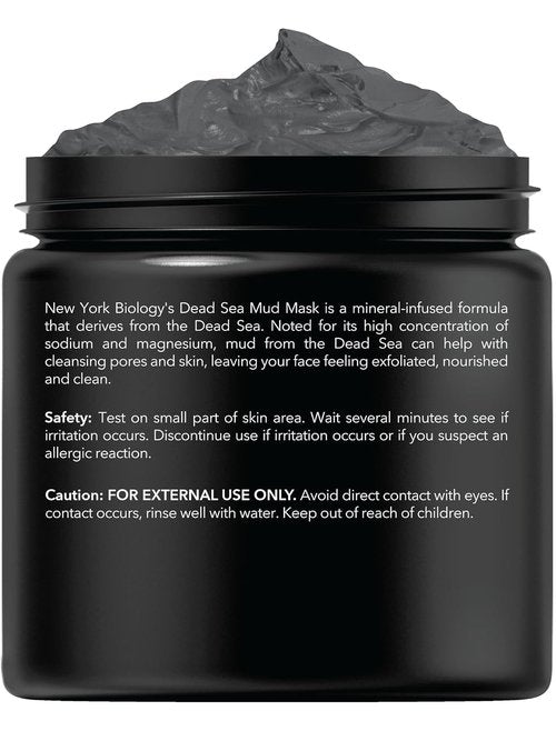 New York Biology Dead Sea Mud Mask - Spa Quality Pore Refiner for Oily Skin | 8.8 oz Natural Skincare