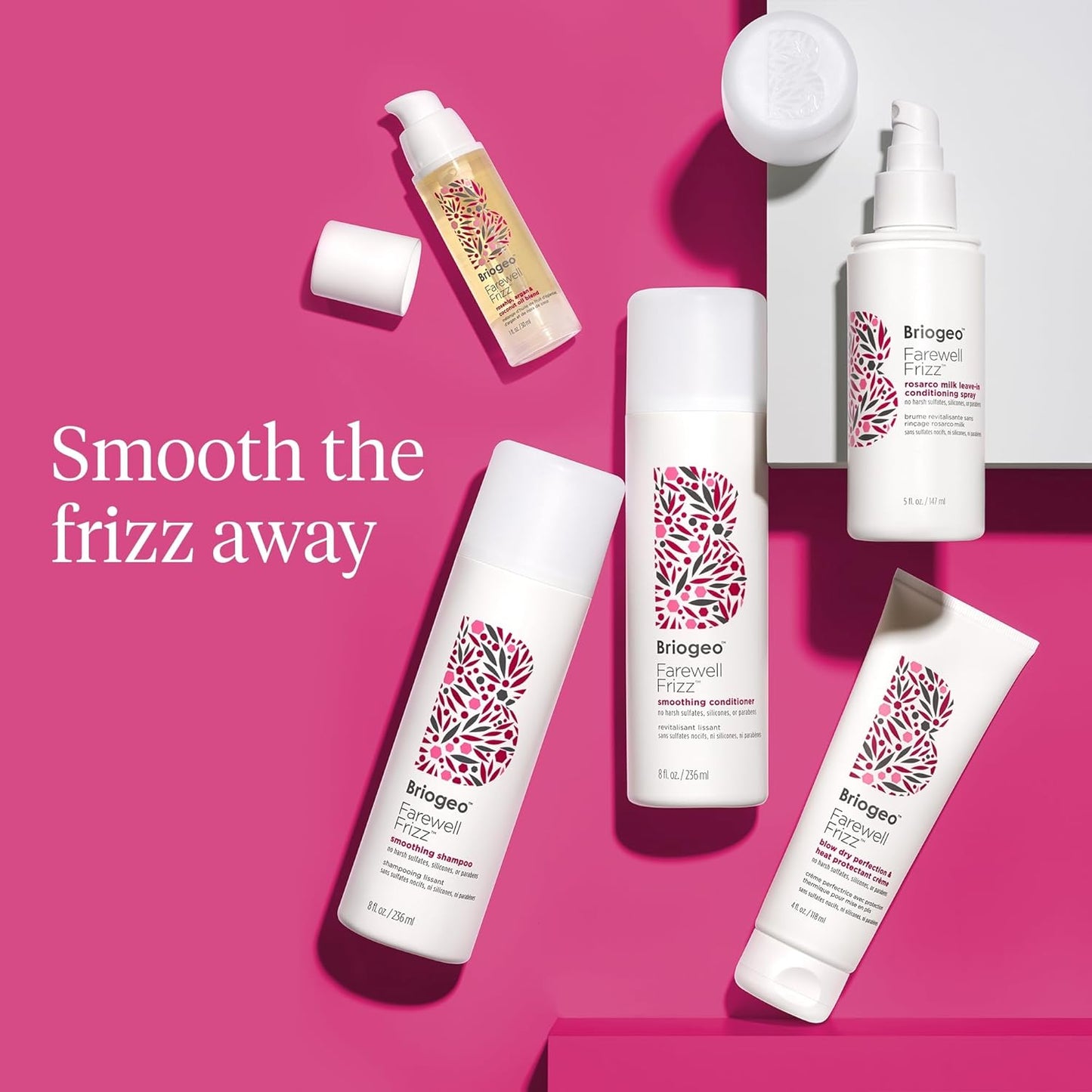 Briogeo Farewell Frizz Smoothing Conditioner - Silicone-Free, Vegan Formula for Frizz Control & Hydration