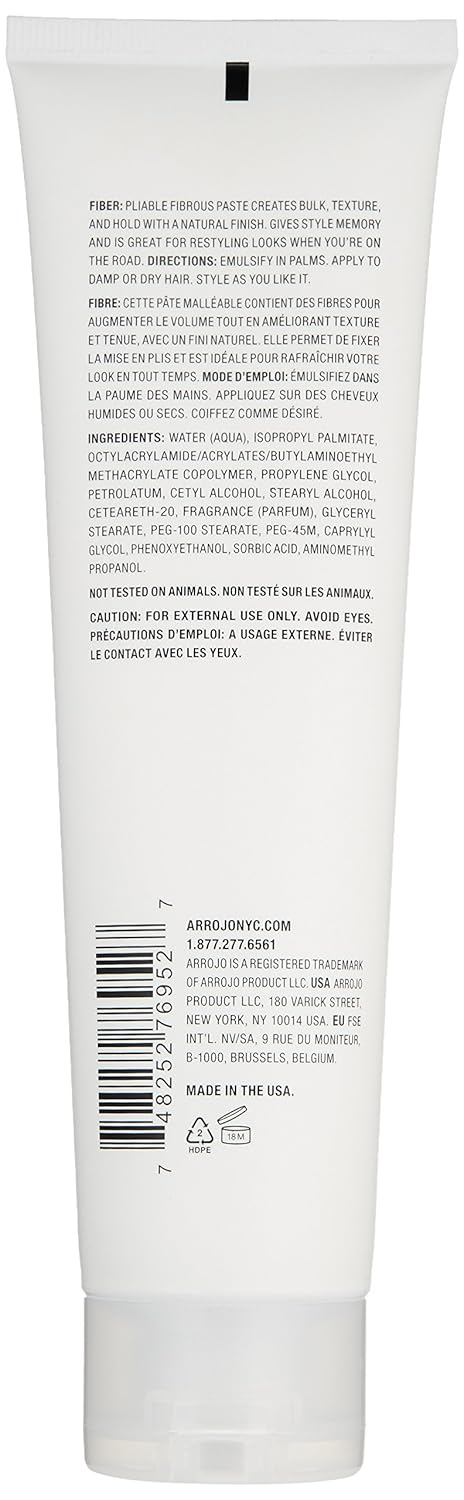 Arrojo Fiber Hair Styling Paste - Strong Hold & Textured Finish | 5.1 oz