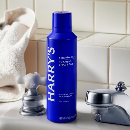 Harry's Foaming Shave Gel for Men - Soothing Aloe Formula | 3 Pack, 6.7oz - Ideal for Sensitive Skin