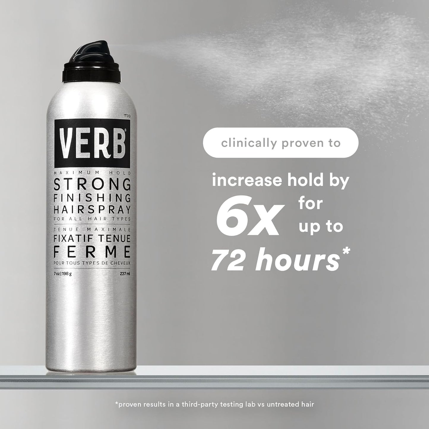 VERB Strong Finishing Hairspray - Firm Hold & Humidity Resistant - 7 oz with Warm Floral Scent