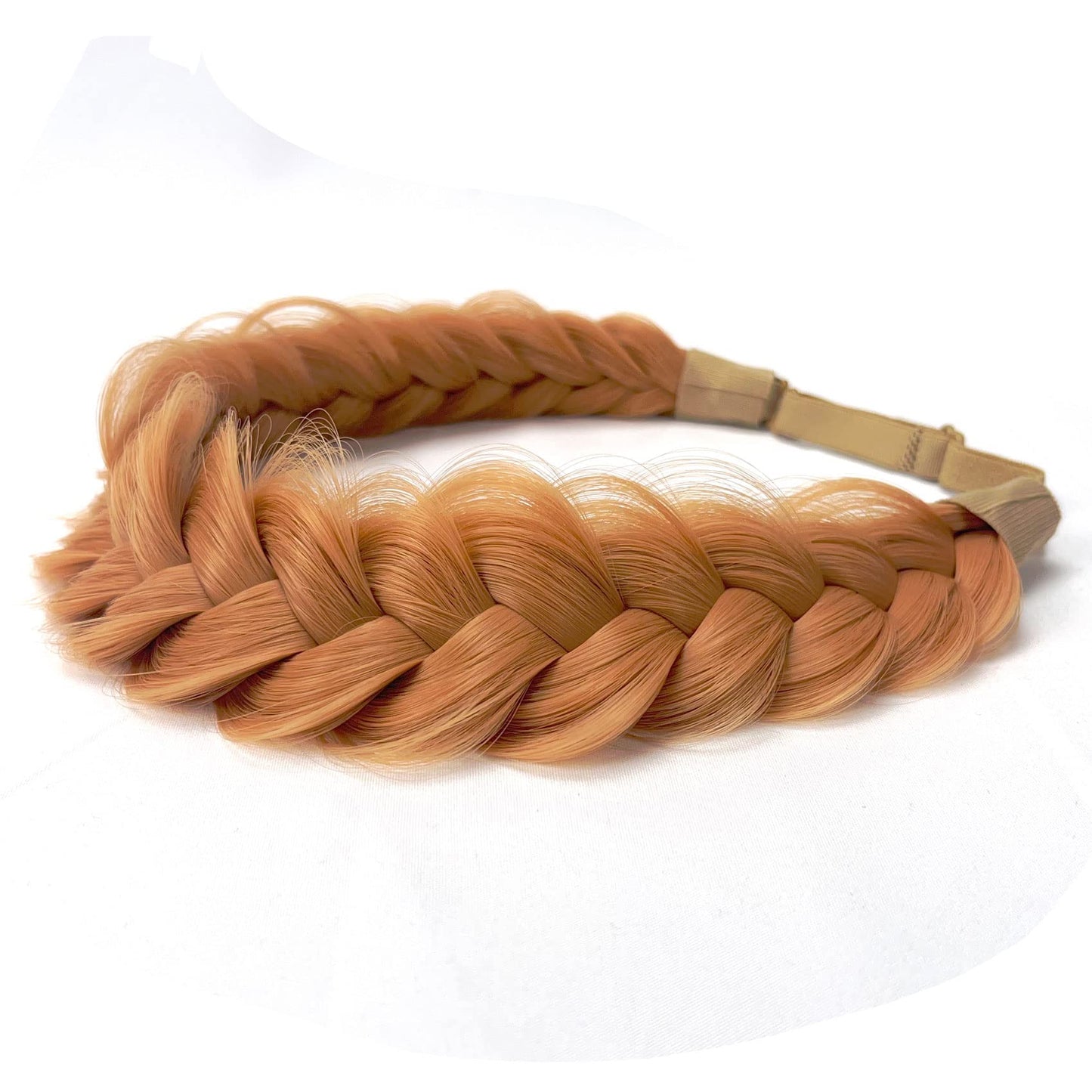 TOECWEGR Synthetic Hair Braided Headband Classic Wide Strands Wedding Disorderly Fluffy Braids Wig Band Women Beauty Accessory