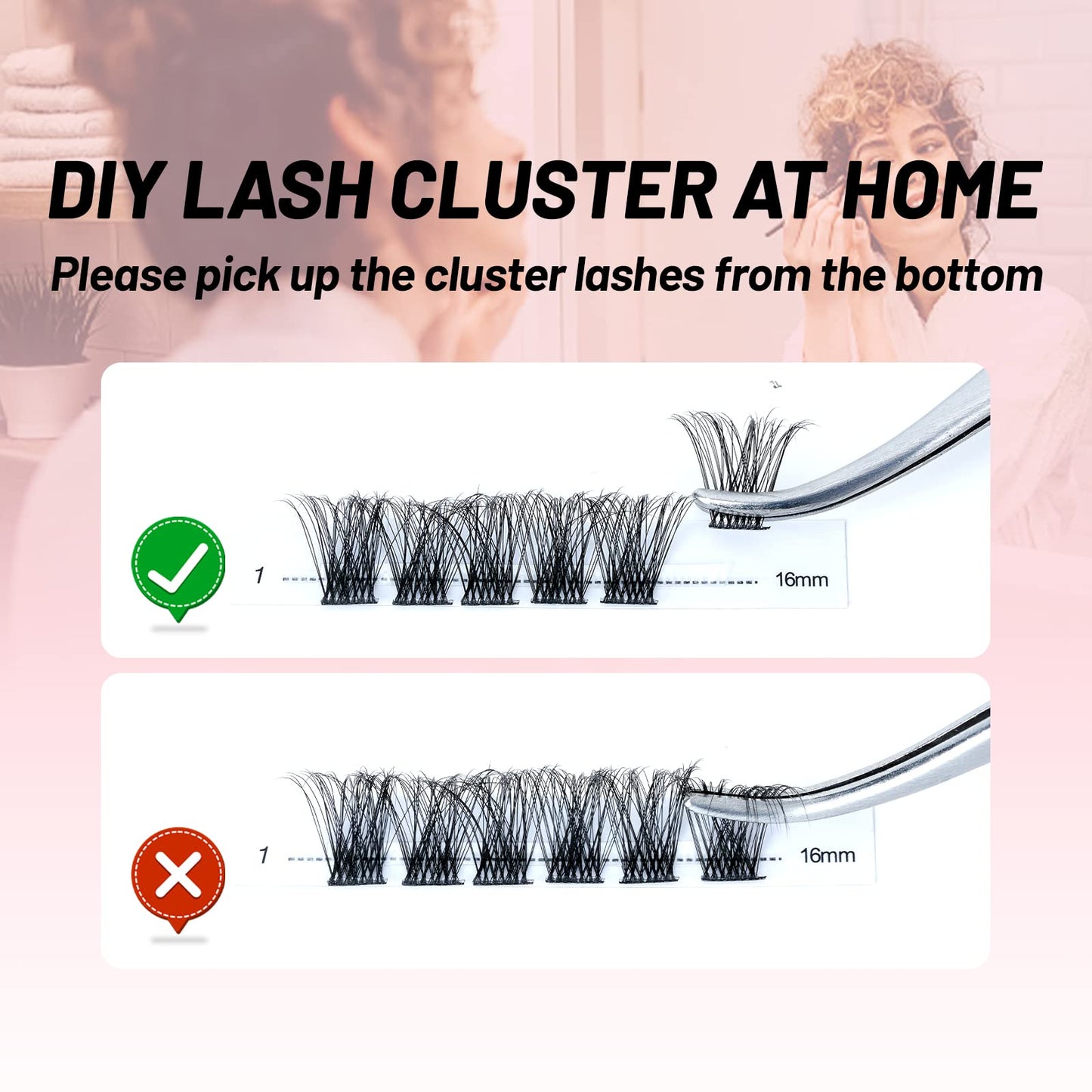 DIY Eyelash Extensions, Crislashes Lash Clusters 13 Rows, Resuable Cluster Lashes, Soft Individual Cluster Lashes, 78 PCS Cluster Eyelash Extensions at Home (F09 Mix 8-16mm)