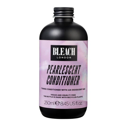 Bleach London Pearlescent Conditioner - Vegan & PETA-Approved - Iridescent Purple Toning Formula, for Blonde Hair, Fights Brassiness, Achieve a bright Blonde Tone - Paraben Free - (250 ml)