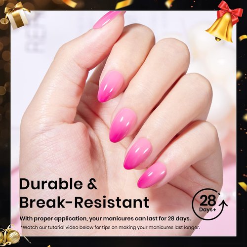 Beetles Gel Nail Tips 576Pcs Pre-shape Short Almond Etch-X Nail Tips,12 Sizes Soft Acrylic False Nail Tips Half Matte Full Cover Easy DIY Press On Nail Extensions Art Salon Gift Set for Women