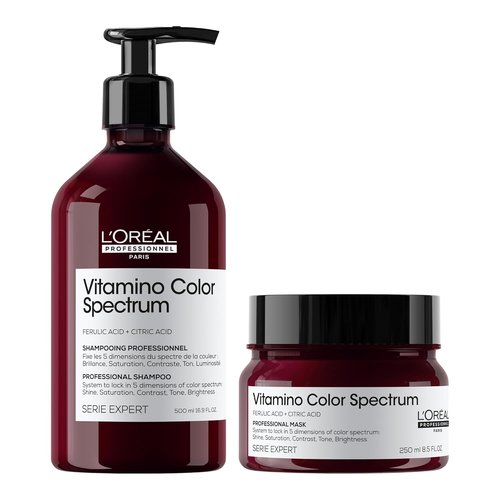 L'Oréal Professionnel Paris Vitamino Color Shampoo & Mask Set - Maintains Vibrant Color & High Shine for All Colored Hair