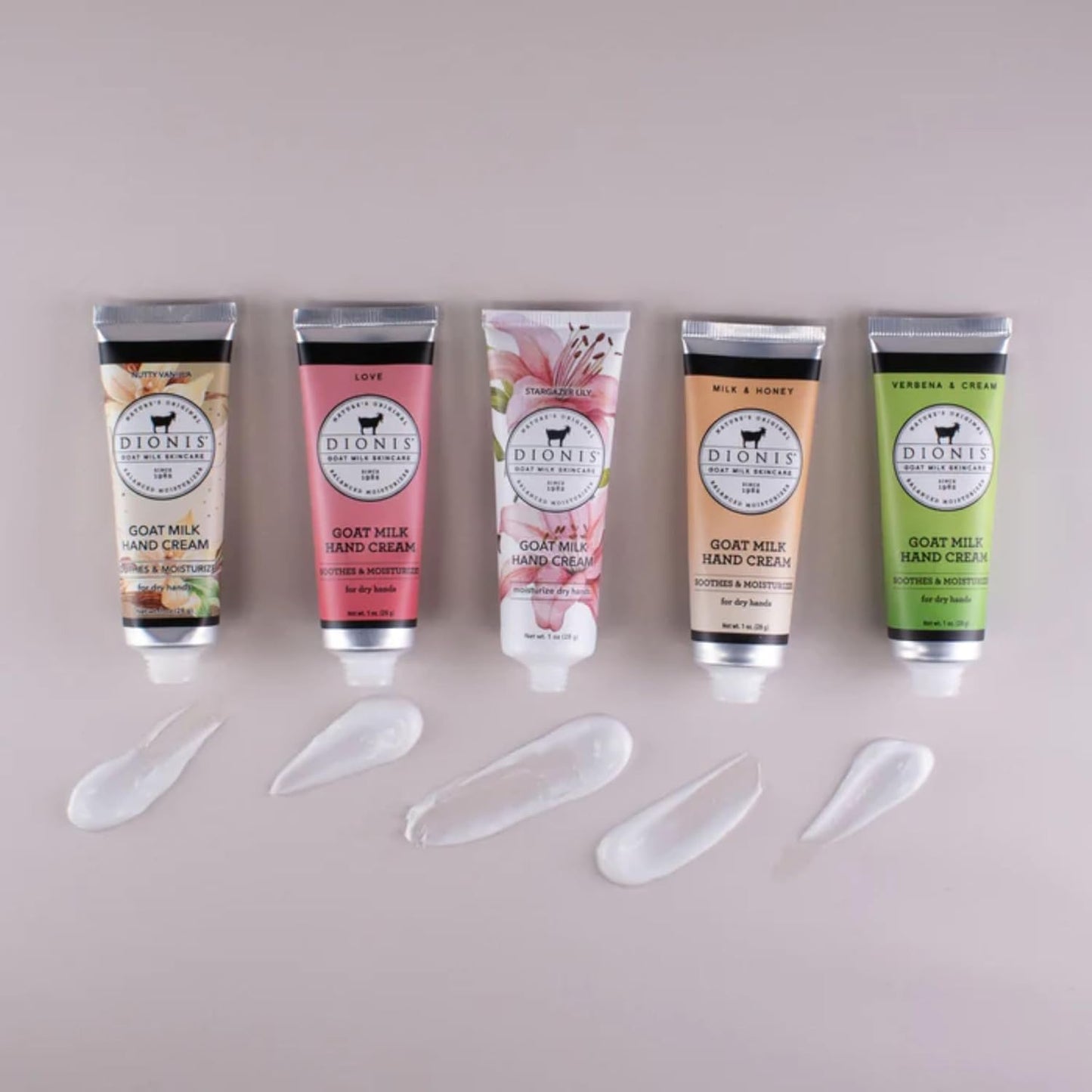Dionis Goat Milk Hand Cream - Nourishing Moisturizer | 1 oz - Pack of 5 for Soft Skin