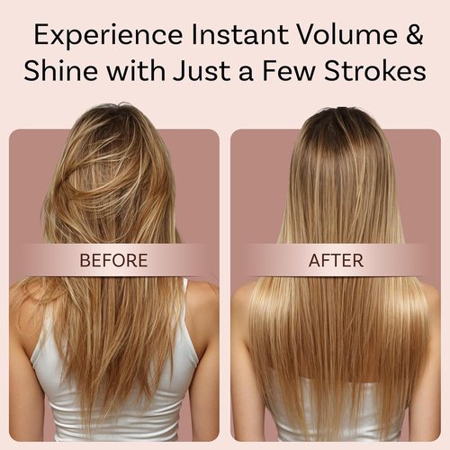 Lily England Vented Hair Brush - Easy Detangling for Fine, Thick, Curly Hair | Non-Slip Gel Handle, Rose Gold