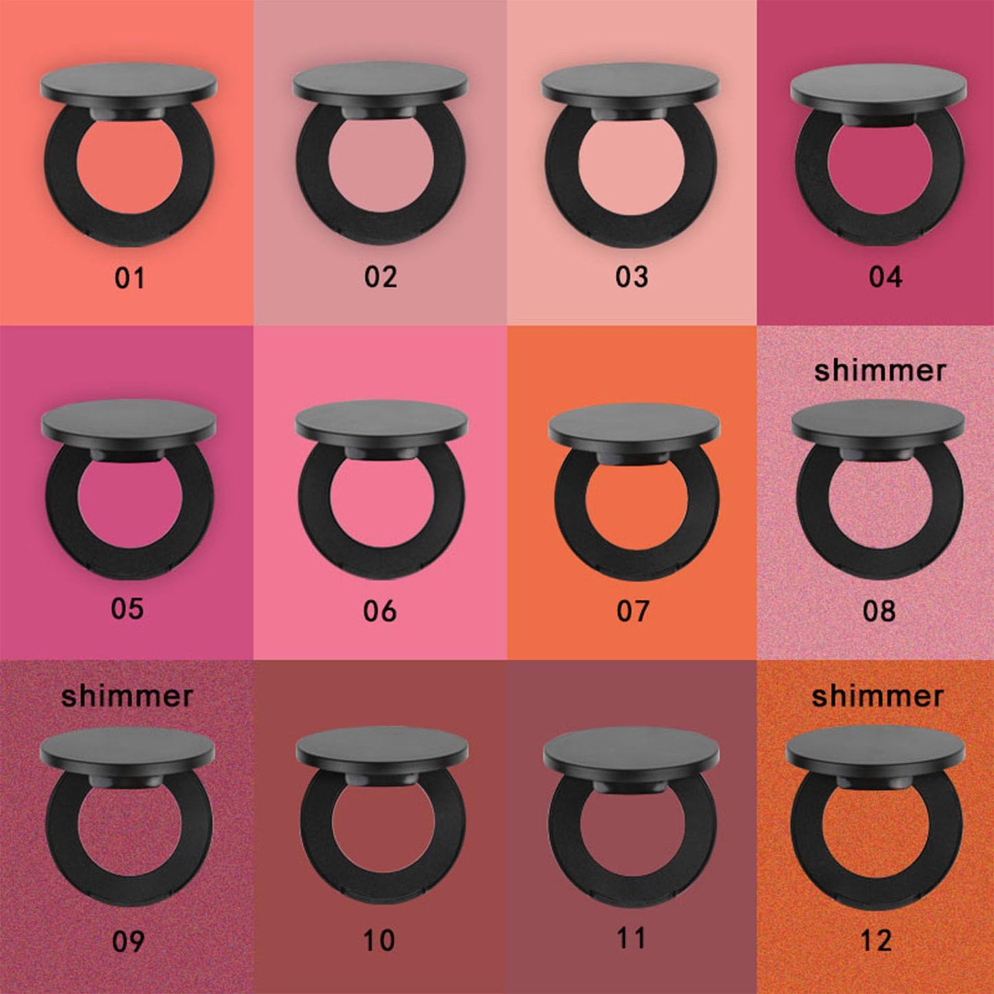 Vodisa Blush Powder Face Makeup, Matte Natural Glow Blushing Powder Blush for Cheeks Professional Facial Beauty Cosmetic Makeup Blush 12