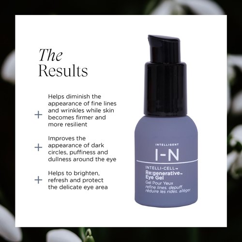 Intelligent Nutrients Re:generative Eye Gel for Dark Circles and Puffiness, Targeted Treatment With Plant Actives to Brighten, Refresh and Protect, Vegan, 0.5 Oz