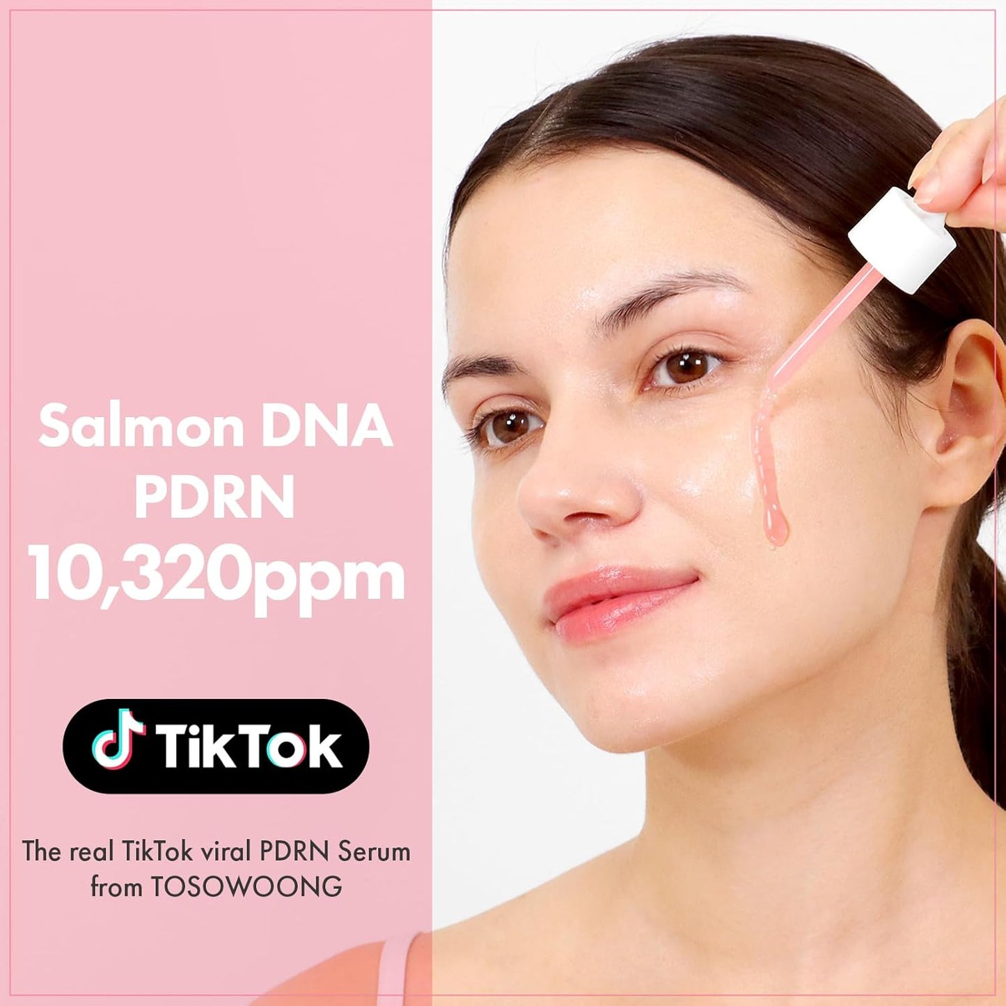 TOSOWOONG Pink Peptide 12 PDRN Serum - Hydrating & Firming with Salmon DNA & Niacinamide | 33ml