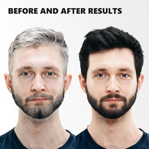 KAISASA Black Hair Dye Shampoo - 3 in 1 Formula for Gray Hair Coverage | 500ml Black Color