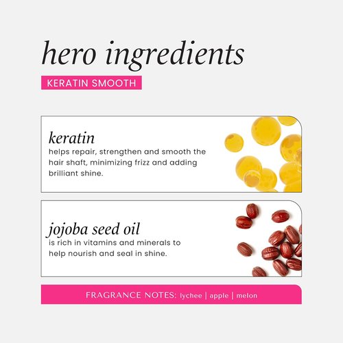 HASK Keratin Smoothing Deep Conditioner - Color Safe, Gluten Free & Sulfate Free | 8 Fl Oz
