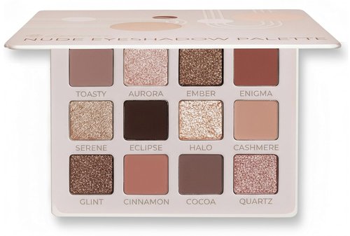 Lamora Nude Eyeshadow Palette - 12 Versatile Soft Pink Rose Shades | Ultra-Blendable Matte & Shimmer Finishes